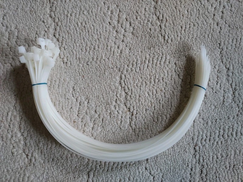 Large Zip Ties 24" L X 3/8" W, White Heavy Duty Zip Ties for Outdoor Use, 22 Pcs