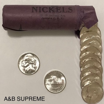 1) 1942-1945 Jefferson War Nickel From OBW Roll Estate CH-GEM Bu