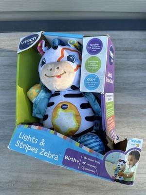 VTech Lights & Stripes Zebra Plush Talks Sings Star Light Toy New Box Damaged