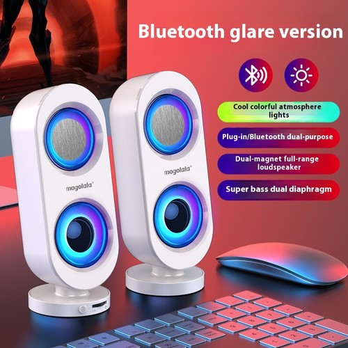 Haut-parleur de bureau pour ordinateur 2,2 canaux | Interface USB filaire et Bluetooth double usage - Photo 4 sur 8