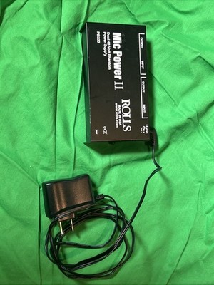 Dual Phantom Power Supply With Plug In  Adapter. Rolls PB223