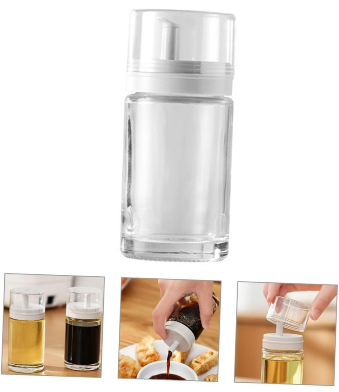Soy Sauce Bottle, Oil Dispenser for Vinegar and Seasoning Drip Condiment (3.4oz)
