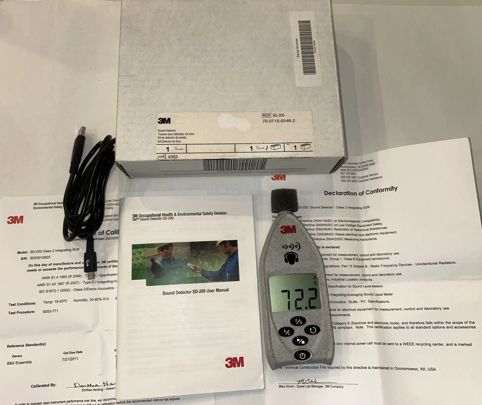 Detector de sonido 3M TSI Quest SD-200 monitor niveles de ruido Foto 4 de 4
