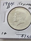 90% Silver 1964 D JFK Kennedy Half Dollar Brilliant circulated