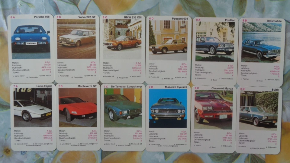 Quartett Autos Ausgabe 1975 - Bild 4 von 4