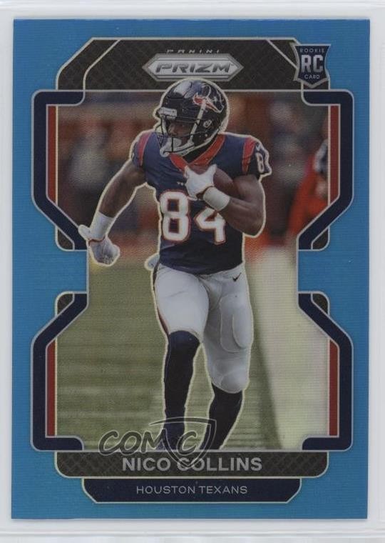 2021 Panini Prizm Rookie Light Blue Prizm Nico Collins #360 Rookie RC 05ti