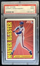 1991 Score Darryl Strawberry #691 Mets PSA 9