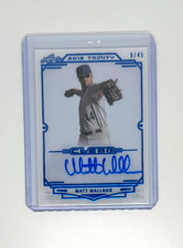 MATT WALLNER 2019 Leaf Trinity Clear Platinum Foil Auto Prospect RC /45
