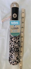 Totes Leopard Print Compact Umbrella Eco-friendly New