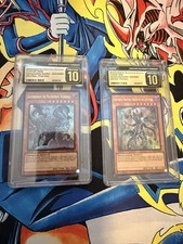 Lot of  2 Yugioh UR Prize Card Gatebridgeo & Masterful Magician CGC Pristine 10