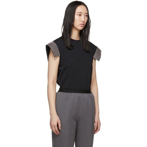 Christopher Kane Women's Black Crystal T-Shirt size Small $405 - Picture 2 of 14