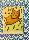 LoZ Fan Art ACEO Korak with Fall Leaves Original Painting Card by KayshaLacyArt — photo 1