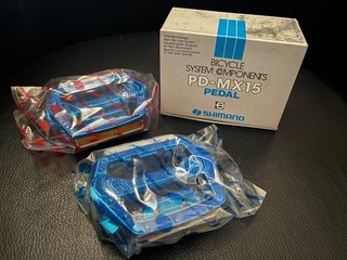 Shimano MX Pedals Blue Original 80s NOS BMX Oldschool