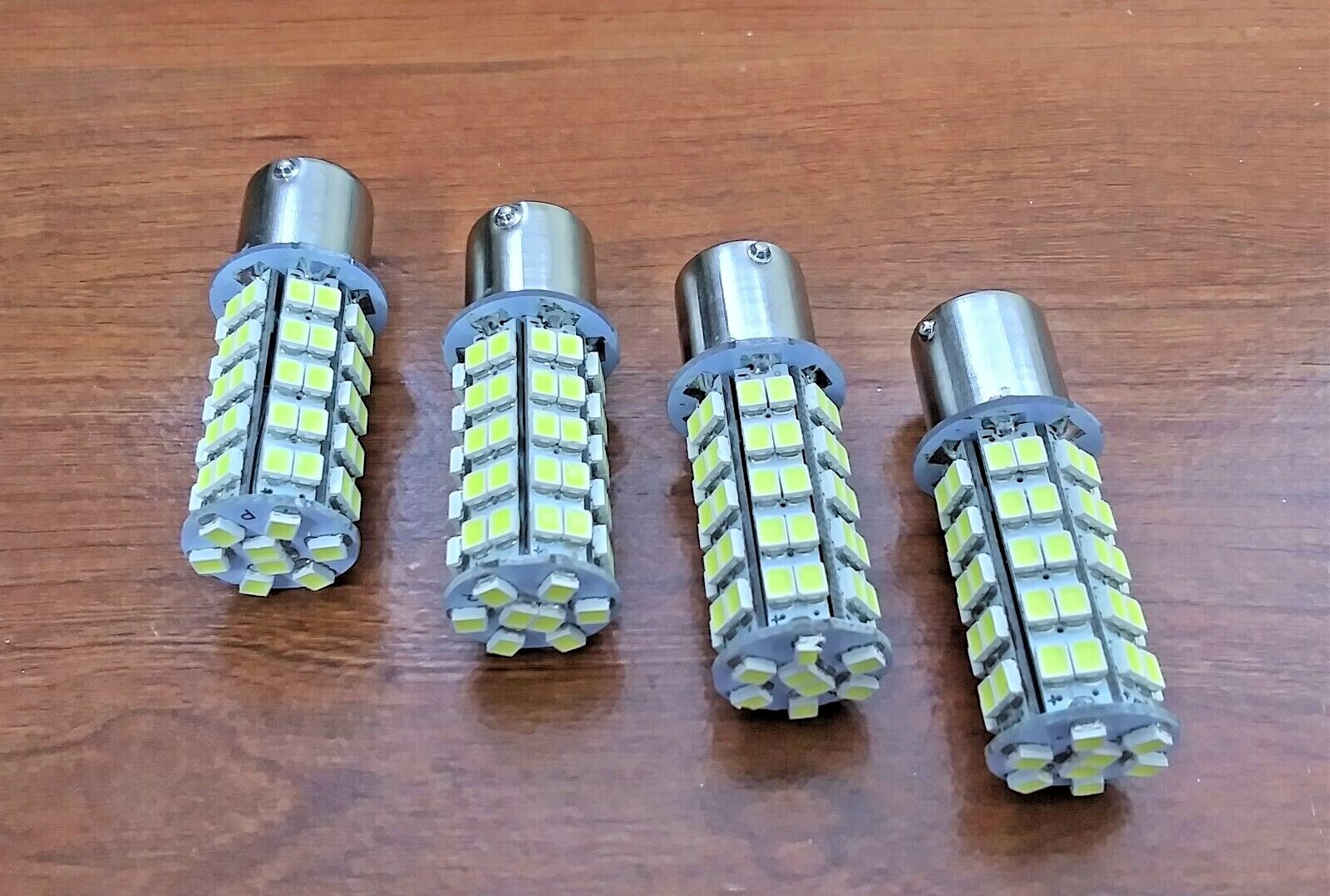 4 BBT Ultra Bright 12 volt AC/DC 68 White LED 1156/BAY15S/1141 Light ...