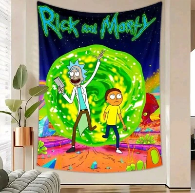 Rick and Morty Space Blanket Throw Nice & Soft For Boys & Girls Brand New