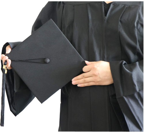 Graduation Unisex Matte Adult Graduation Cap with Tassel Black - Picture 2 of 5