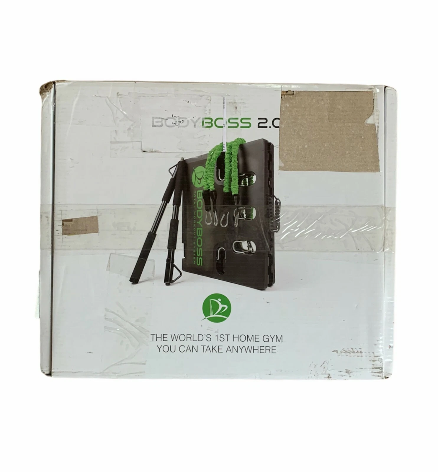 BodyBoss Home Gym 2.0 - Full Portable Gym Home Workout Package 2 Bands - Green
