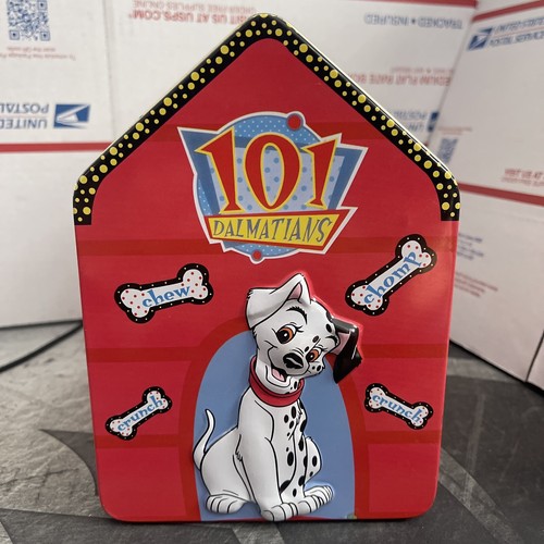 VINTAGE! RARE 101 DALMATIONS TIN DOG HOUSE GOLDEN HARVEST COLLECTIBLE