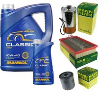 MANN-FILTER Inspektionspaket 6L Mannol Classic 10W-40 FüR Mercedes-Benz 190 D