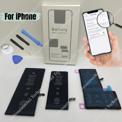 Replacement Internal Battery For iPhone 8 11 12 13 14 Pro Max Tool Adhesive Lot