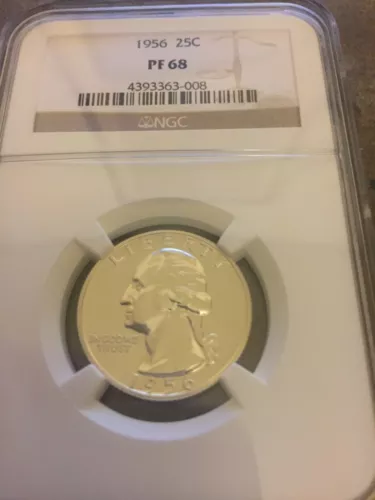 1956 ngc pf68 washington silver quarter