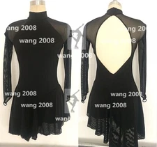 Girl Competition Figure skating Dress Ice Skating Dress Costume black