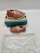 Toms Tiny Alpargatas Rose Glitter Size 4 Baby
