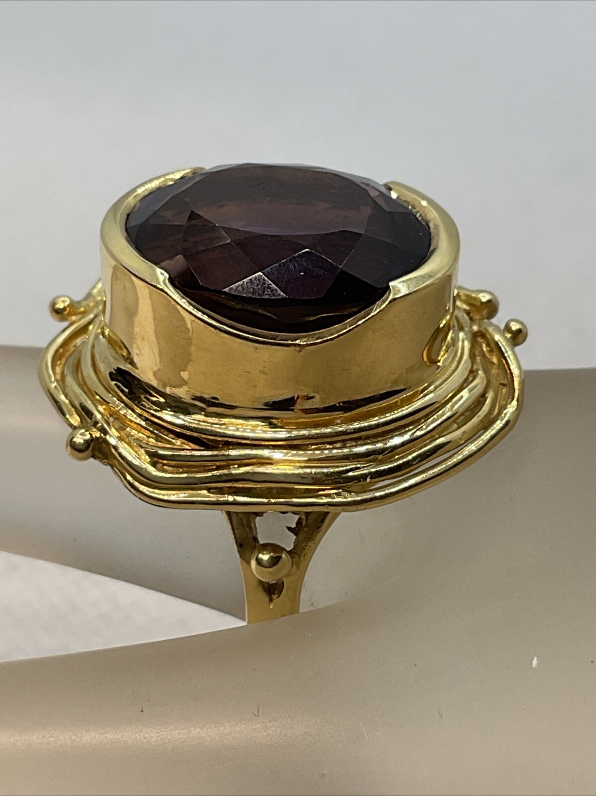 IMPRESSIVE MASSIVE Solid 18K (750) Yellow Gold Am… - image 14