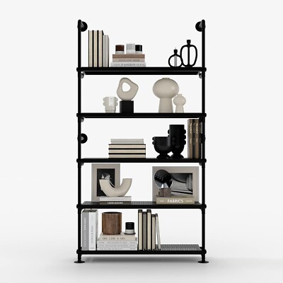 pamo Industrial Pipe Shelving - LENNE - Book Shelf 5 Tier (NO SHELVES INCLUDED)