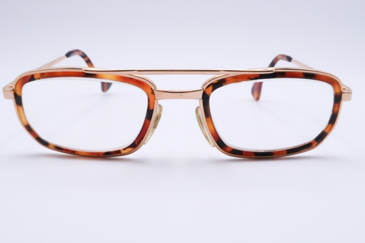 Vintage ALAIN MIKLI 655 Eyeglasses FRAMES 281 Gold Tortoise Brown