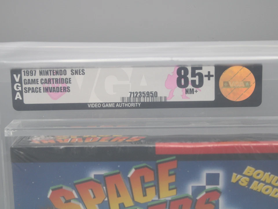 Space Invaders Super Nintendo SNES Factory Sealed VGA Graded Gold Level 85+ NM+ - Image 2 of 4