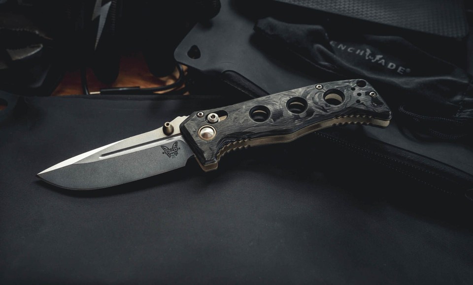 Benchmade 273-03 Mini Adamas Marbled Carbon Fiber 3.25