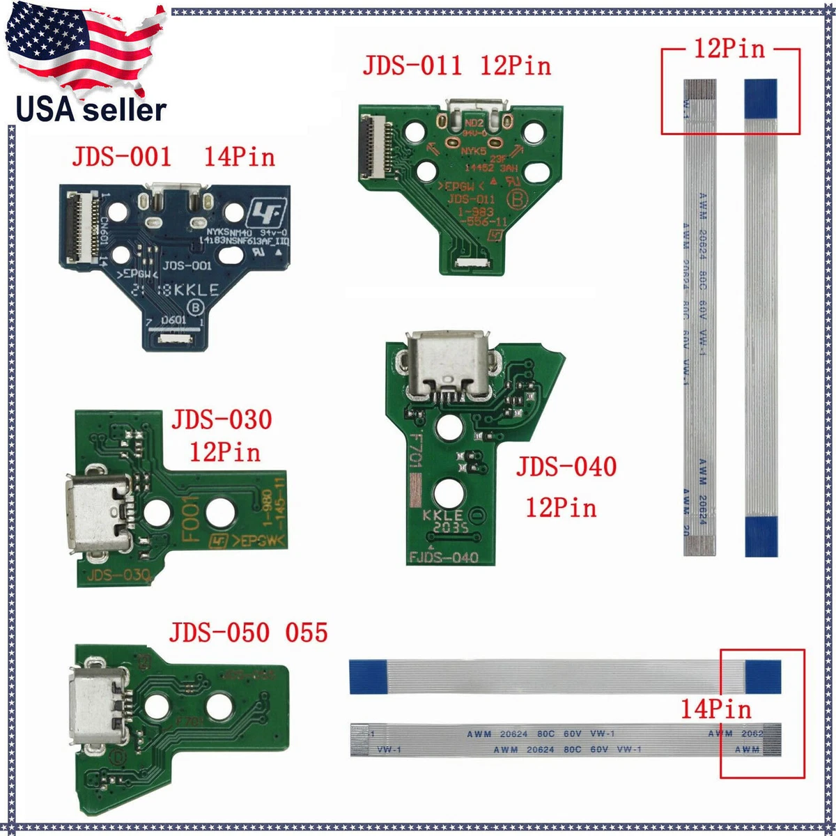 Scheda Micro USB Di Ricarica Per Controller JDS-030 | Porta Di Ricarica Di Ricambio In ABS | Per Controller Di Terza Generazione