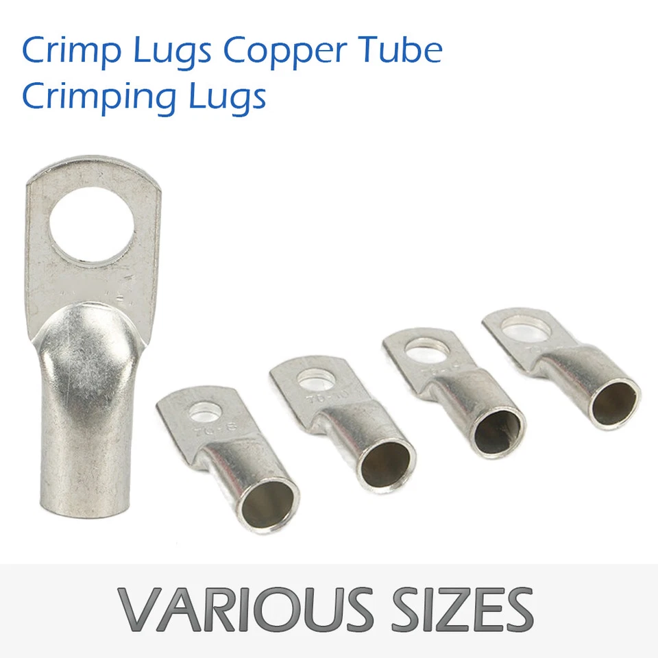 70mm2 COPPER TUBE TERMINALS CRIMP LUGS BATTERY WELDING CABLE LUG RING CRIMP - Image 2 of 3