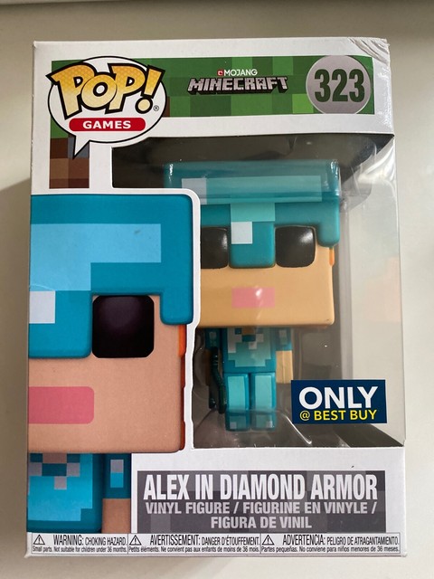 Funko Pop Minecraft Alex in Diamond #323 Armor Best Buy Exclusive Vinyl Figure | eBay