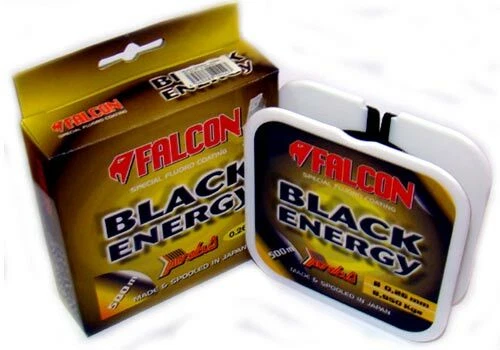 NYLON PESCA SURFCASTING CARPFISHING PER MULINELLO FALCON BLACK ENERGY TEFLONATO