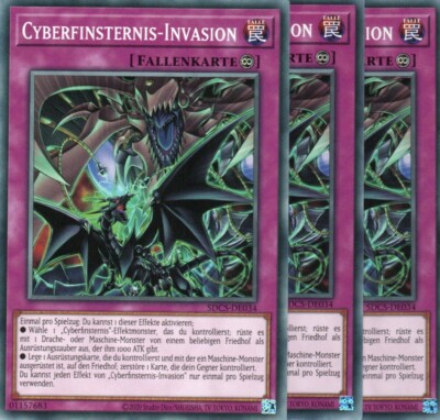 yugioh 3x Cyberfinsternis-Invasion SDCS-DE034 COMMON DEUTSCH
