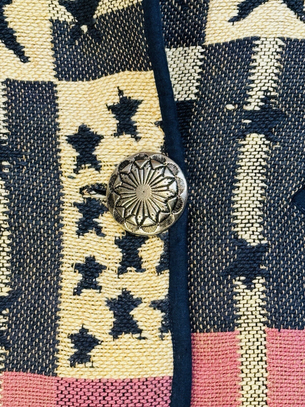 Aztec Tapestry Western Jacket Button Pockets Wome… - image 3