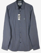 EXPRESS 1MX Men's Blue Extra Slim Fit Button-down Long Sleeve Shirt Size M