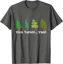 Run Forest Run Funny Hiking Nature Cool Love Unisex T-Shirt