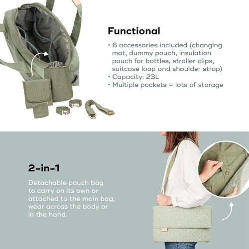 Babymoov Day to Day 2 in 1 changing bag and detachable pouch bag in Abstract - Picture 5 of 8