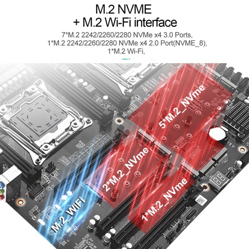 X99 Dual-Channel Motherboard PRO Desktop Computer Motherboard LGA2011-3 V3/V4 U1 - Afbeelding 2 van 14