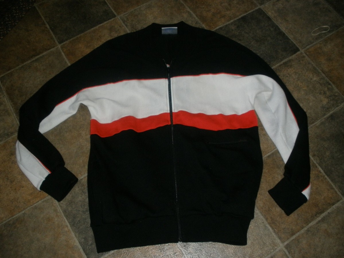 Vintage Track & Court Men's Velvet Feel Zip up Jacket Large