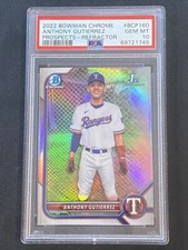 ANTHONY GUTIERREZ 2022 Bowman Chrome 1st REFRACTOR PSA 10 Gem Mint SP /499 Texas