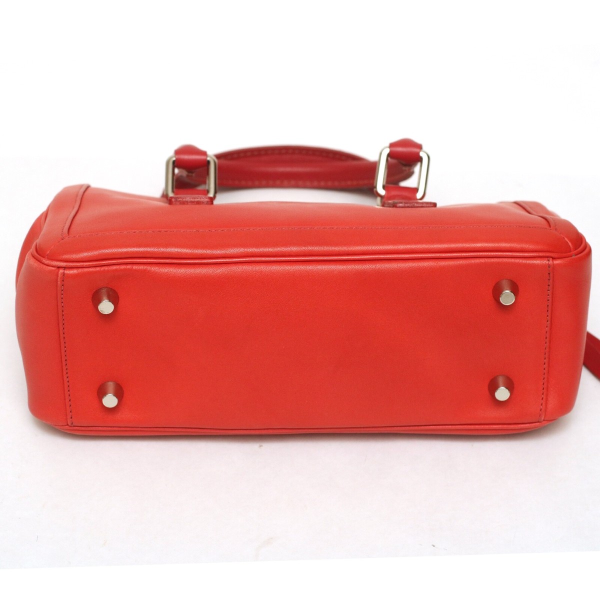 バッグ coach leather 2way hand bag vintage Coach Vintage Red Leather 2-Way Handbag Shoulder & Tote Rare Mint