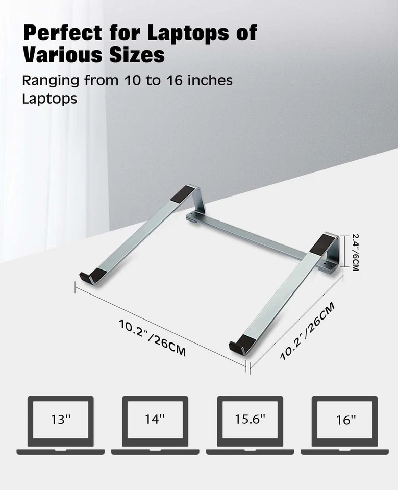 Thibault Aluminum Laptop Stand for Desk - Cooling Ergonomic Design - Fits Mac... - Image 4 of 4