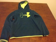 Under Armour used youth large green hoodie sweatshirt long sleeve