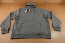 J Come Mens Size 2XL Charcoal Heather Fleece Pocketed Pullover Hoodie NWT