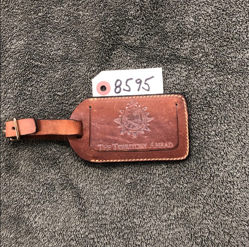 The Territory Ahead Brown Leather Luggage Tag