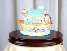 RUSS BERRIE AND CO. UK LTD. Ceramic 5" Glazed Ceramic Noah Ark Baby Piggy Bank